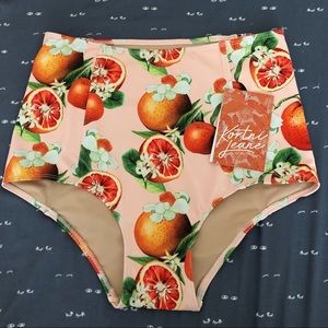 Kortni Jeane Grapefruit High Waist Swim Bottom S